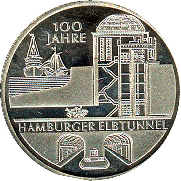 10 € Deutschland - 2011 - J - Hamburger Elbtunnel - PP