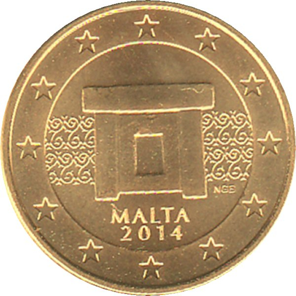 Malta - 2014 - 2 Cent Kursmünze aus KMS