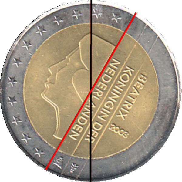 Niederlande - 2003 - 2 € Kursmünze - 30° Stempeldrehung