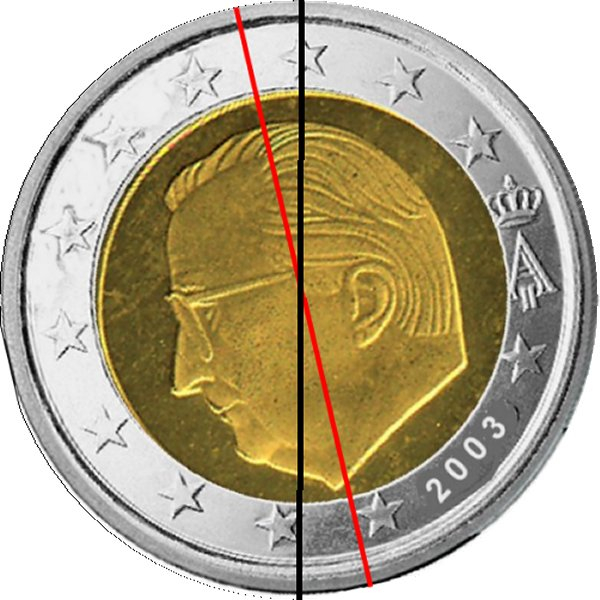 2 € Belgien - 2003 - Kursmünze - 347° Stempeldrehung