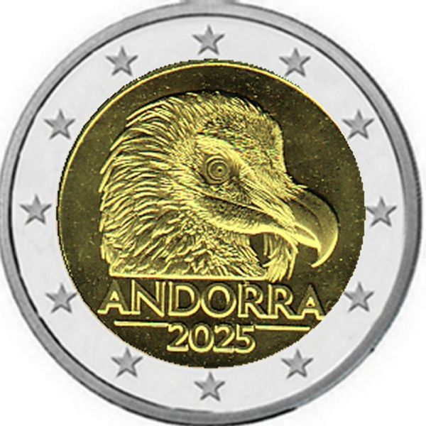 2 € Andorra - 2025 - Bartgeier