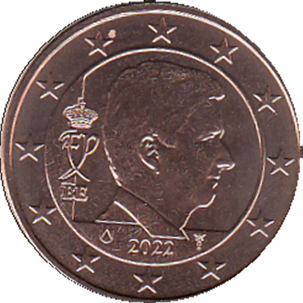 Belgien 2022 - 2 Cent Kursmünze aus KMS