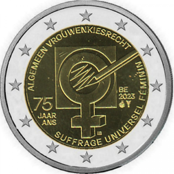 2 € Belgien - 2023 - Frauenwahlrecht - (FR)