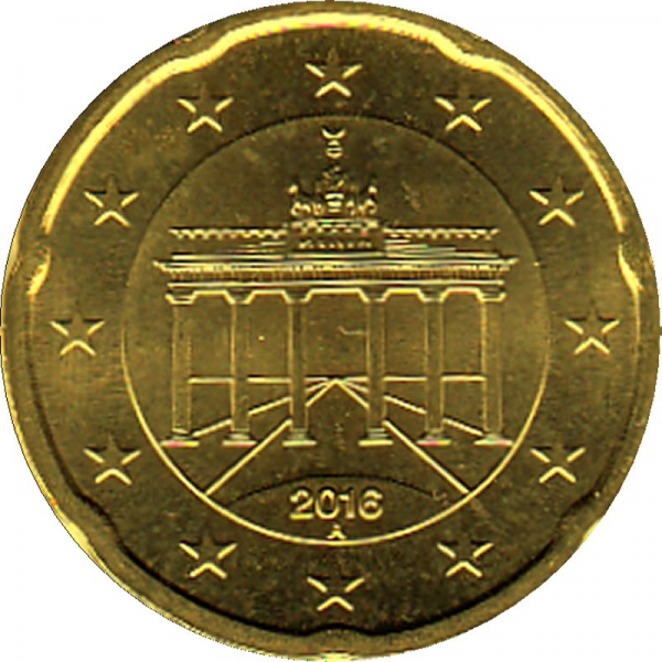 Deutschland - A - 2016 - 20 Cent Kursmünze aus KMS