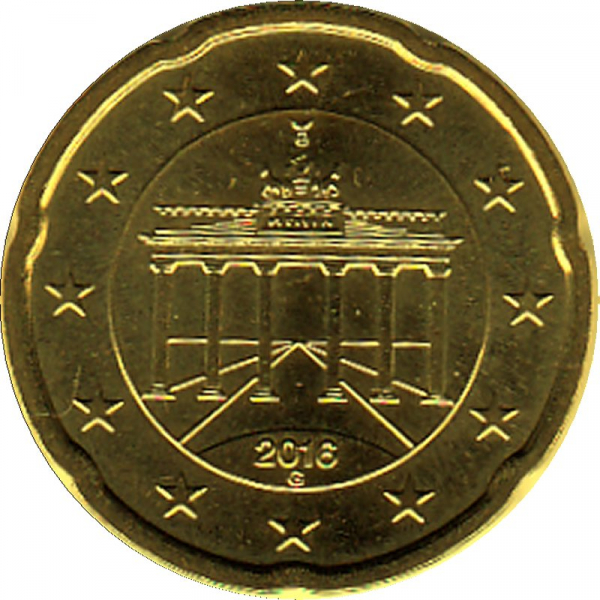 Deutschland - G - 2016 - 20 Cent Kursmünze aus KMS