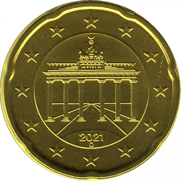 Deutschland - D - 2021 - 20 Cent Kursmünze aus KMS