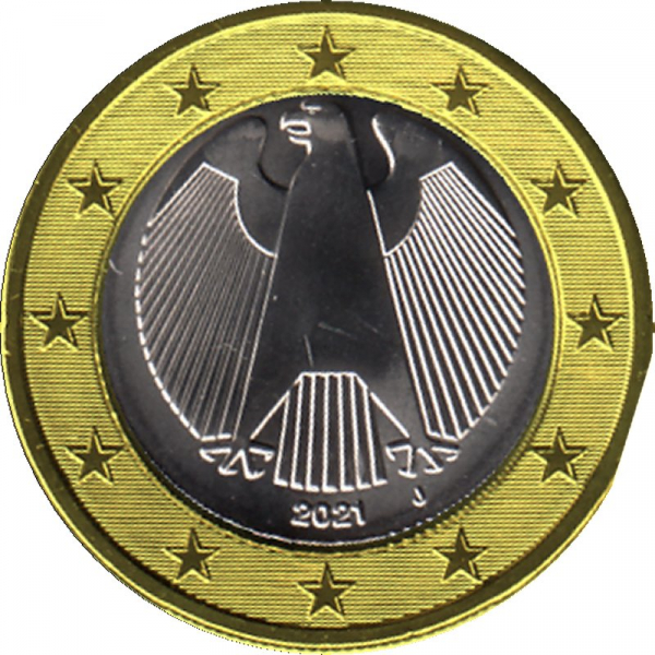 Deutschland - J - 2021 - 1 Euro Kursmünze aus KMS