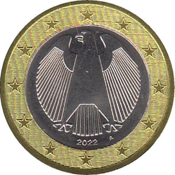 Deutschland - A - 2022 - 1 Euro Kursmünze aus KMS