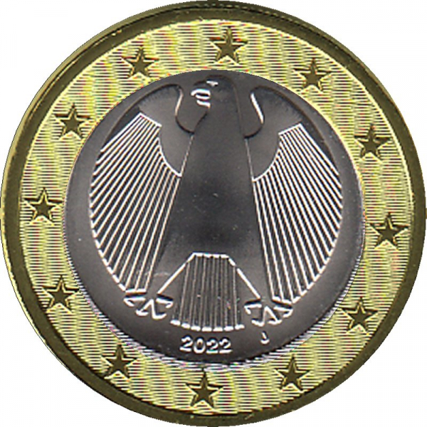 Deutschland - J - 2022 - 1 Euro Kursmünze aus KMS