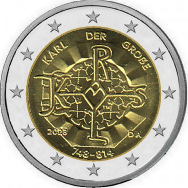 2 € Deutschland - 2023 - A - 1275. Geburtstag von Karl der Großen
