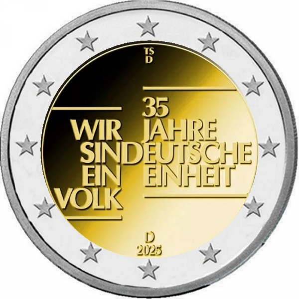 2 € Deutschland - 2025 - G - 35 Jahre Deutsche Einheit