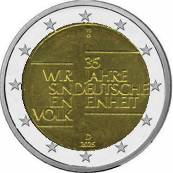 2 € Deutschland - 2025 - D - 35 Jahre Deutsche Einheit