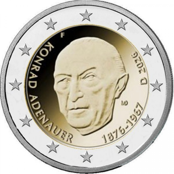 2 € Deutschland - 2026 - F - Konrad Adenauer