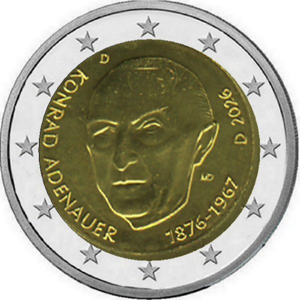 2 € Deutschland - 2026 - D - Konrad Adenauer