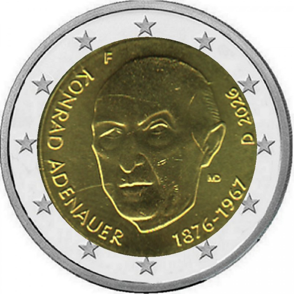 2 € Deutschland - 2026 - F - Konrad Adenauer