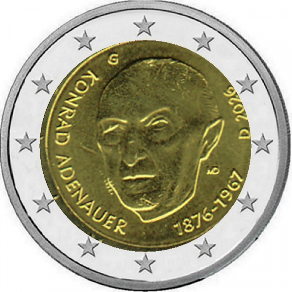 2 € Deutschland - 2026 - G - Konrad Adenauer