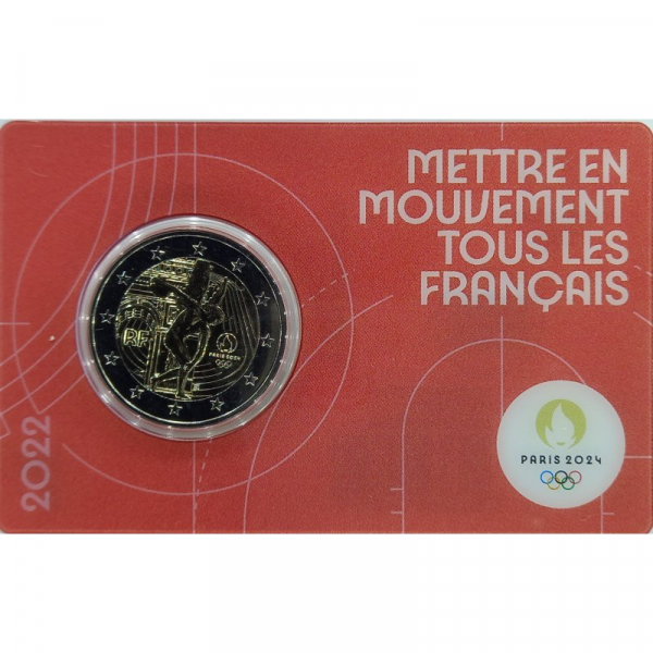 2 € Frankreich - 2022 - Diskuswerfer - CC: ROT