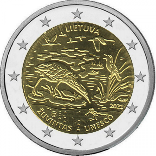 2 € Litauen - 2021 - Biosphärenreservart Zuvintas
