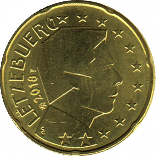 Luxemburg - 2018 - 20 Cent Kursmünze