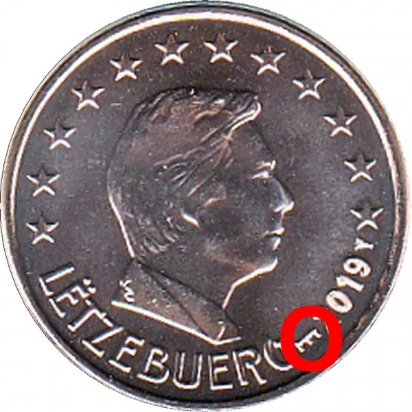 1 Cent Luxemburg - 2019 - Kursmünze - Mz: Brücke