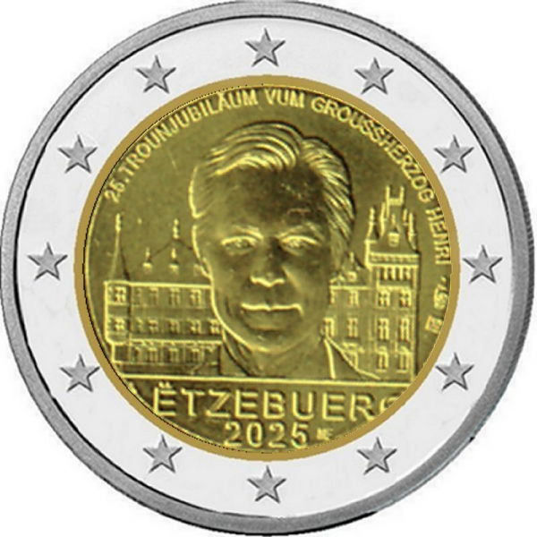 2 € Luxemburg - 2025 - Thronbesteigung Großherzog Henri