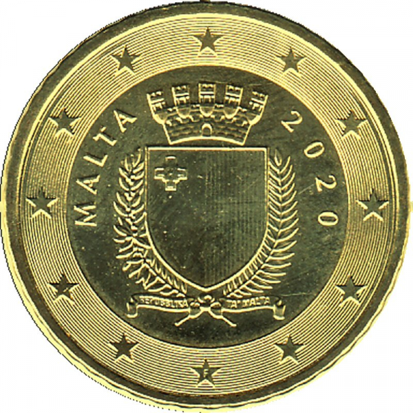 Malta - 2020 - 50 Cent Kursmünze aus KMS