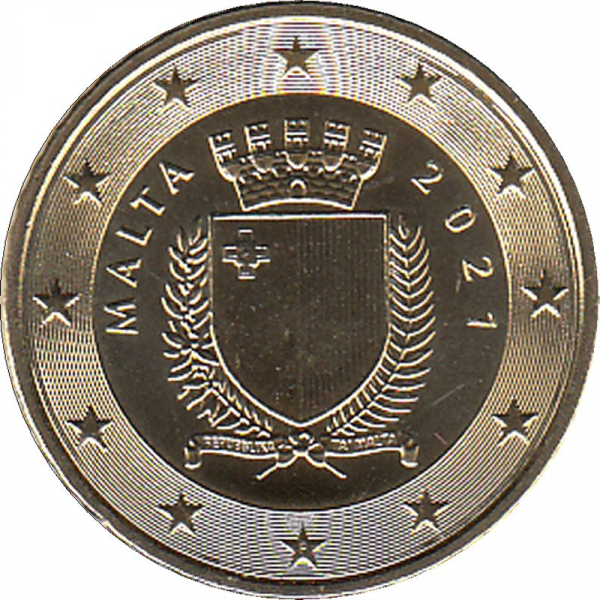 Malta - 2021 - 50 Cent Kursmünze aus KMS