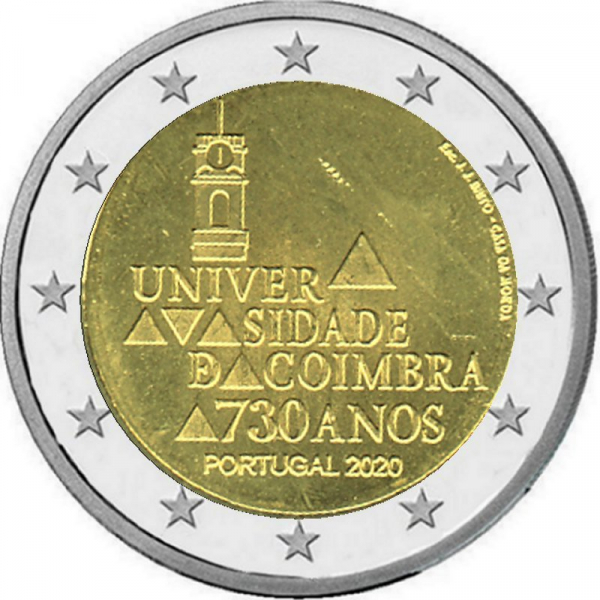 2 € Portugal - 2020 - Gründung der UNI Coimbra