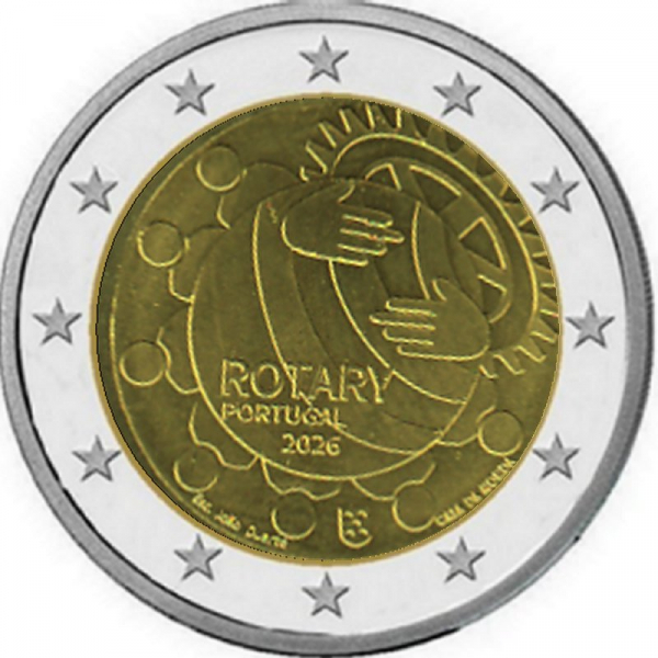 2 € Portugal - 2026 - 100 Jahre Rotary Club Portugal