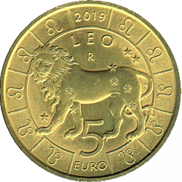 5 € San Marino - 2019 - Sternkreiszeichen: Löwe