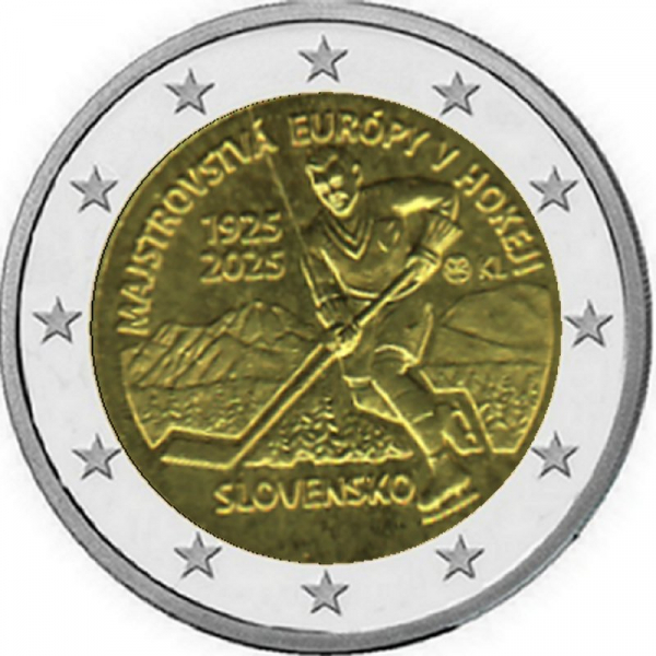 2 € Slowakei - 2025 - Internationales Sportturnier  Eishockey