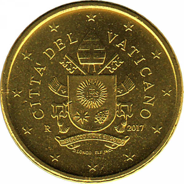 Vatikan 2017 - 50 Cent Kursmünze aus KMS