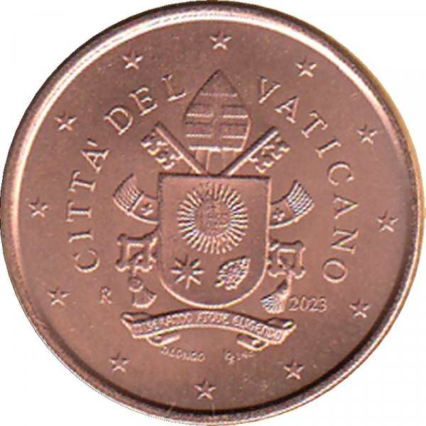Vatikan 2023 - 5 Cent Kursmünze aus KMS