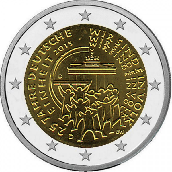 2 € Deutschland - 2015 - D - 25 Jahre Deutsche Einheit