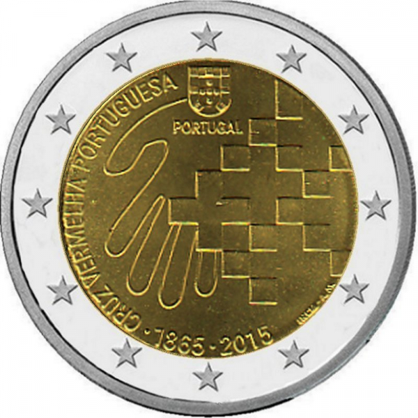 2 € Portugal - 2015 - 150. Jahrestag der Gründung des Roten Kreuzes